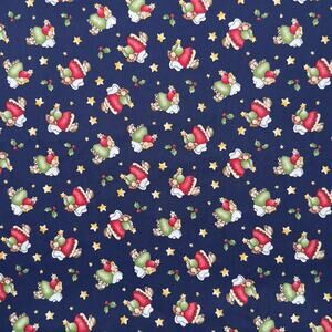 VTG Christmas Angels & Holly Fabric | Dianna Marcum | Marcus Brothers | 1/2 YD